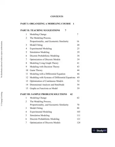 Solution Manual for A First Course in Mathematical Modeling, 5th Edition - Page 3 preview image