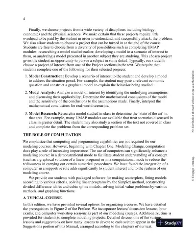 Solution Manual for A First Course in Mathematical Modeling, 5th Edition - Page 8 preview image