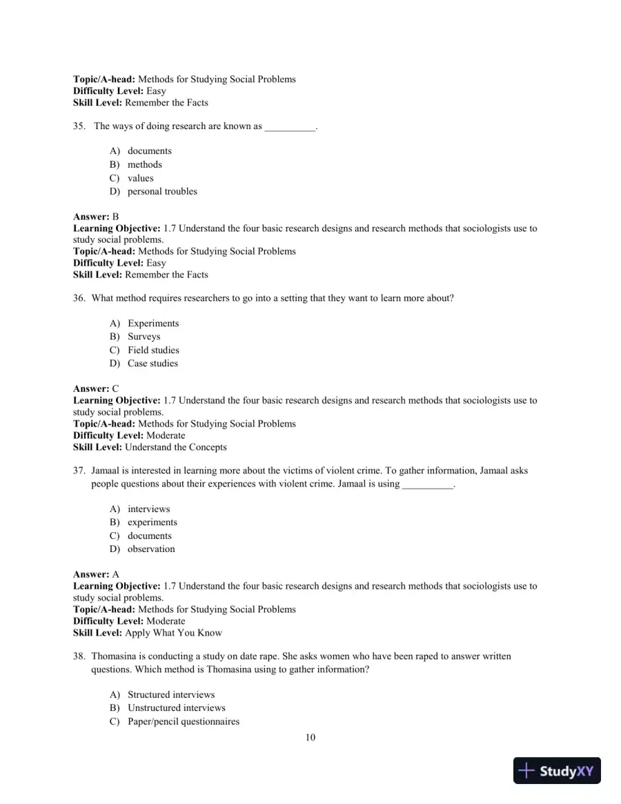 Test Bank for Social Problems: A Down-to-Earth Approach, 13th Edition, page 13