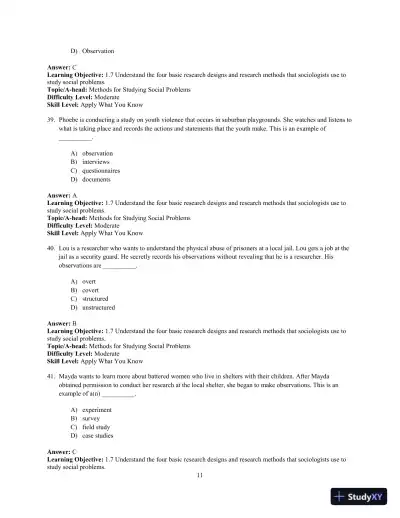 Test Bank for Social Problems: A Down-to-Earth Approach, 13th Edition - Page 14 preview image