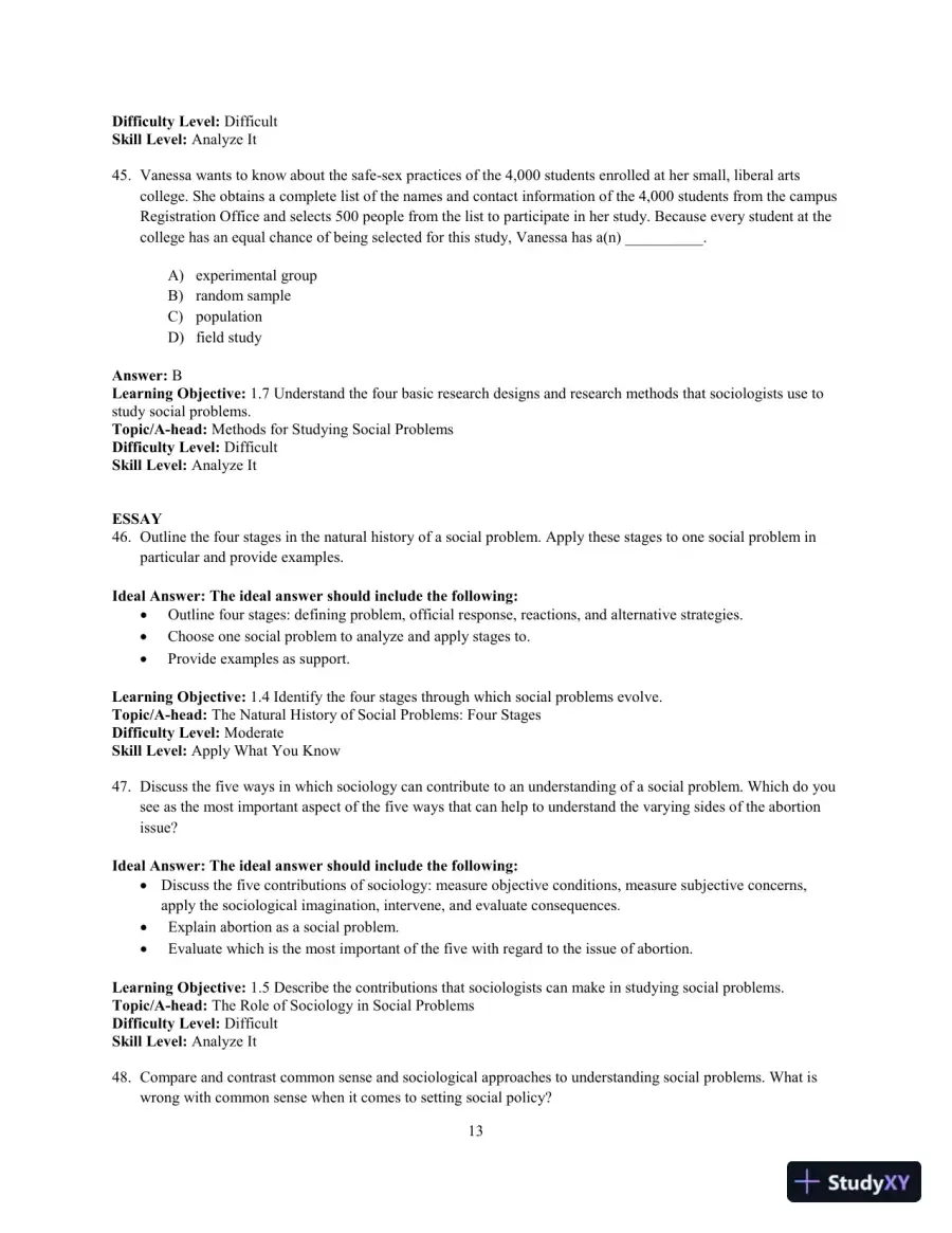 Test Bank for Social Problems: A Down-to-Earth Approach, 13th Edition, page 16