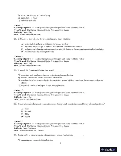 Test Bank for Social Problems: A Down-to-Earth Approach, 13th Edition - Page 9 preview image