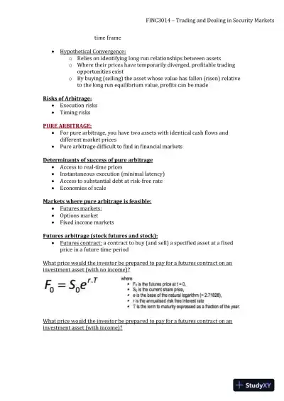 FINC3014 � Trading and Dealing in Security Markets - Page 4 preview image