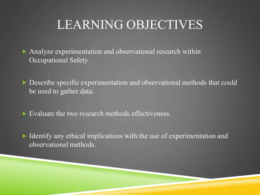 Experimentation And Observational Research Within Occupational Safety, page 2