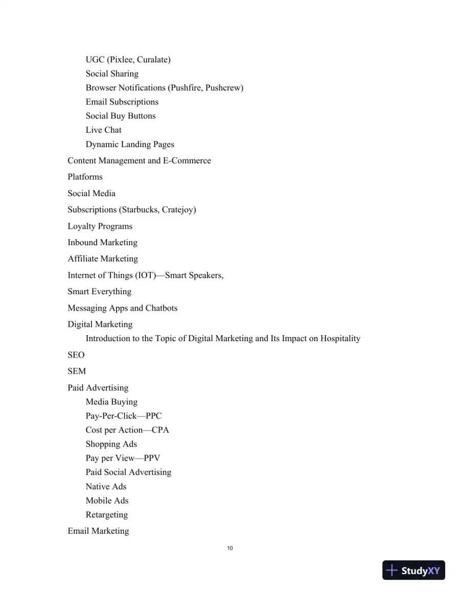 Technology Strategies for the Hospitality Industry, 3rd Edition Class Notes, page 13