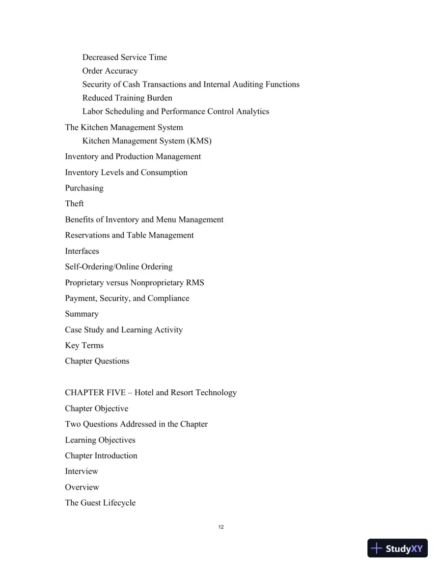Technology Strategies for the Hospitality Industry, 3rd Edition Class Notes, page 15