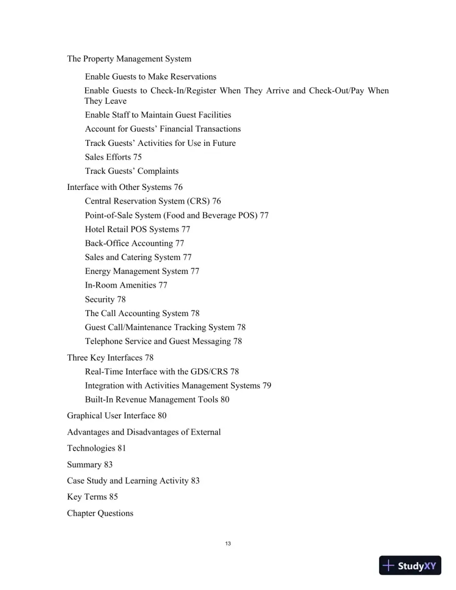 Technology Strategies for the Hospitality Industry, 3rd Edition Class Notes, page 16
