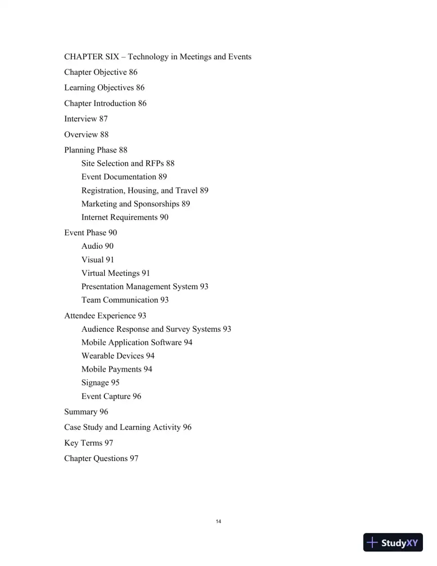 Technology Strategies for the Hospitality Industry, 3rd Edition Class Notes, page 17