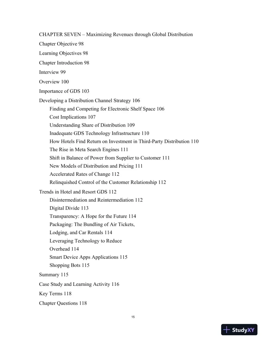 Technology Strategies for the Hospitality Industry, 3rd Edition Class Notes, page 18