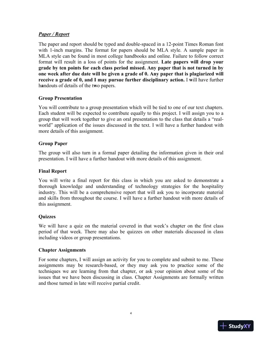Technology Strategies for the Hospitality Industry, 3rd Edition Class Notes, page 7