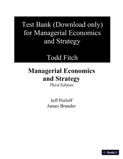 Test Bank for Managerial Economics And Strategy, 3rd Edition - Page 1 preview image