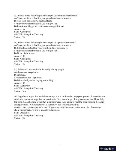 Test Bank for Managerial Economics And Strategy, 3rd Edition - Page 10 preview image