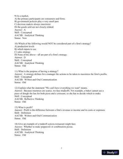 Test Bank for Managerial Economics And Strategy, 3rd Edition - Page 5 preview image