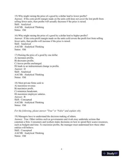 Test Bank for Managerial Economics And Strategy, 3rd Edition - Page 6 preview image