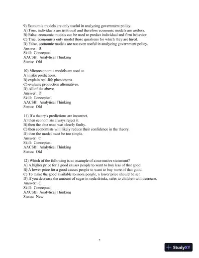 Test Bank for Managerial Economics And Strategy, 3rd Edition - Page 9 preview image