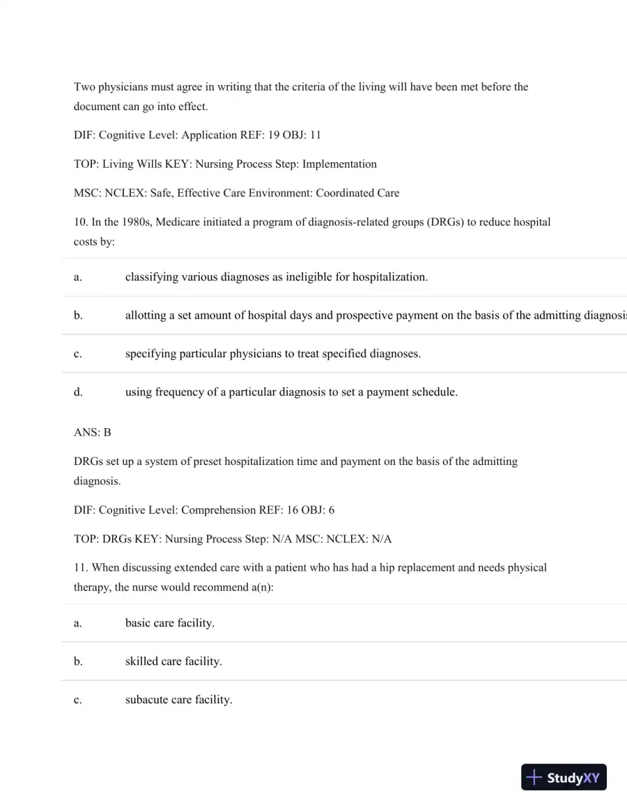 Test Bank For Basic Geriatric Nursing, 5e (Wold, Basic Geriatric Nursing), 5th Edition, page 7