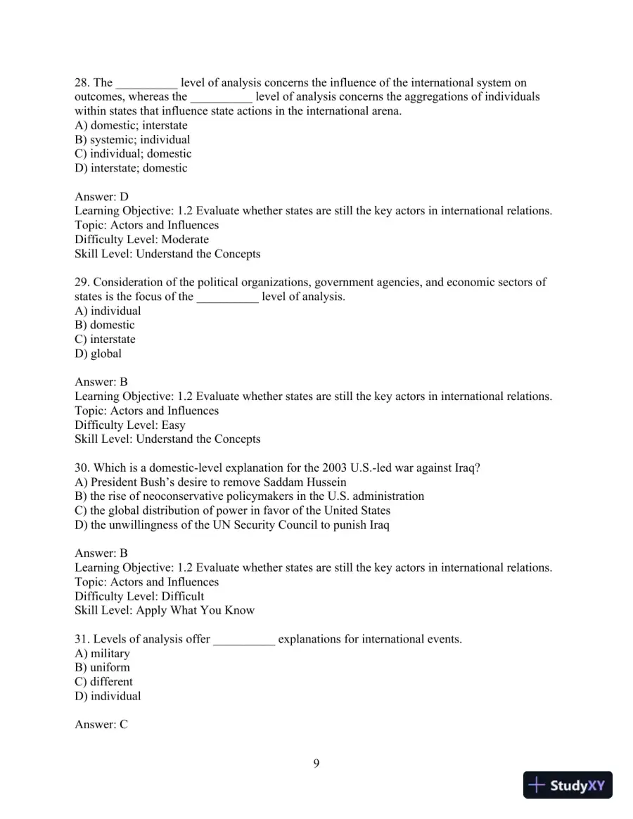 Test Bank for International Relations, Brief Edition, 8th Edition, page 12