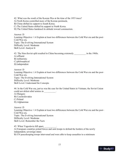 Test Bank for International Relations, Brief Edition, 8th Edition - Page 16 preview image