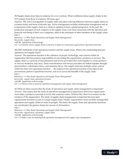 Test Bank for Introduction to Operations and Supply Chain Management, 5th Edition - Page 12 preview image