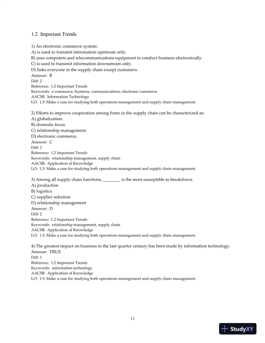 Test Bank for Introduction to Operations and Supply Chain Management, 5th Edition, page 13