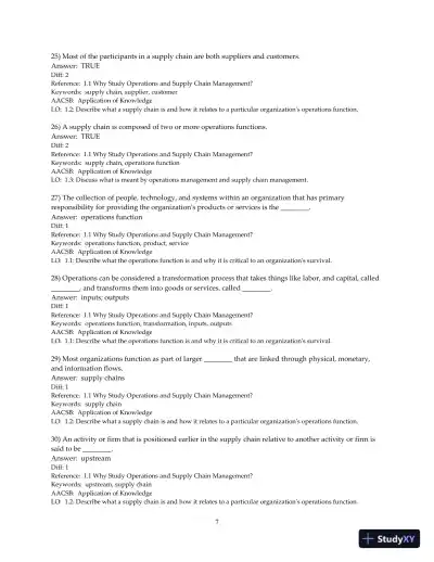 Test Bank for Introduction to Operations and Supply Chain Management, 5th Edition - Page 9 preview image