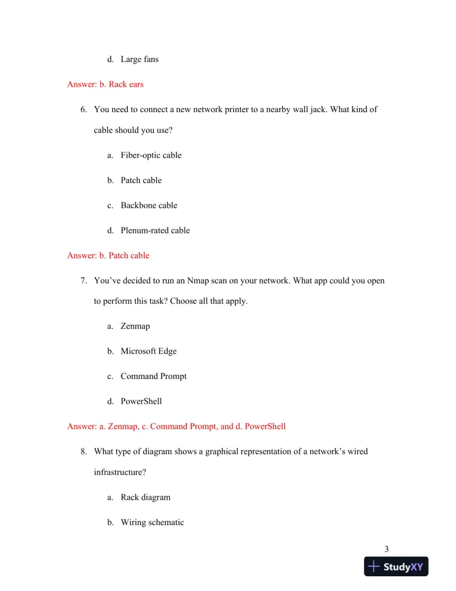 Network+ Guide To Networks, 8th Edition Solution Manual, page 10