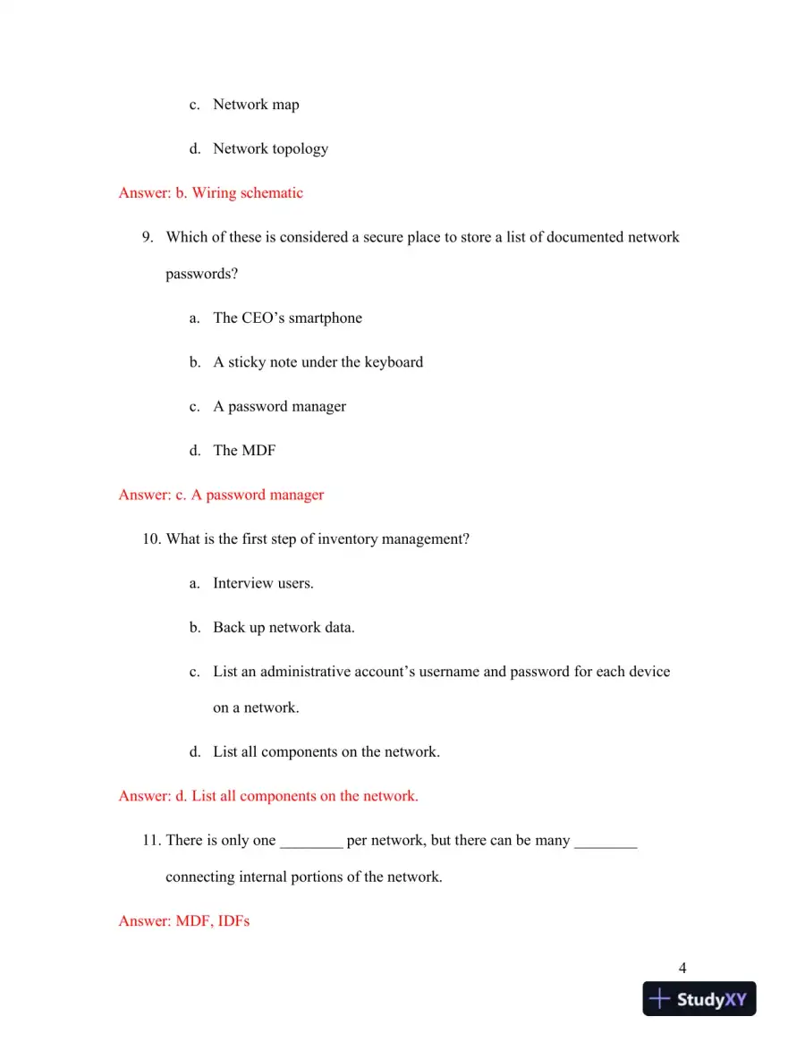 Network+ Guide To Networks, 8th Edition Solution Manual, page 11