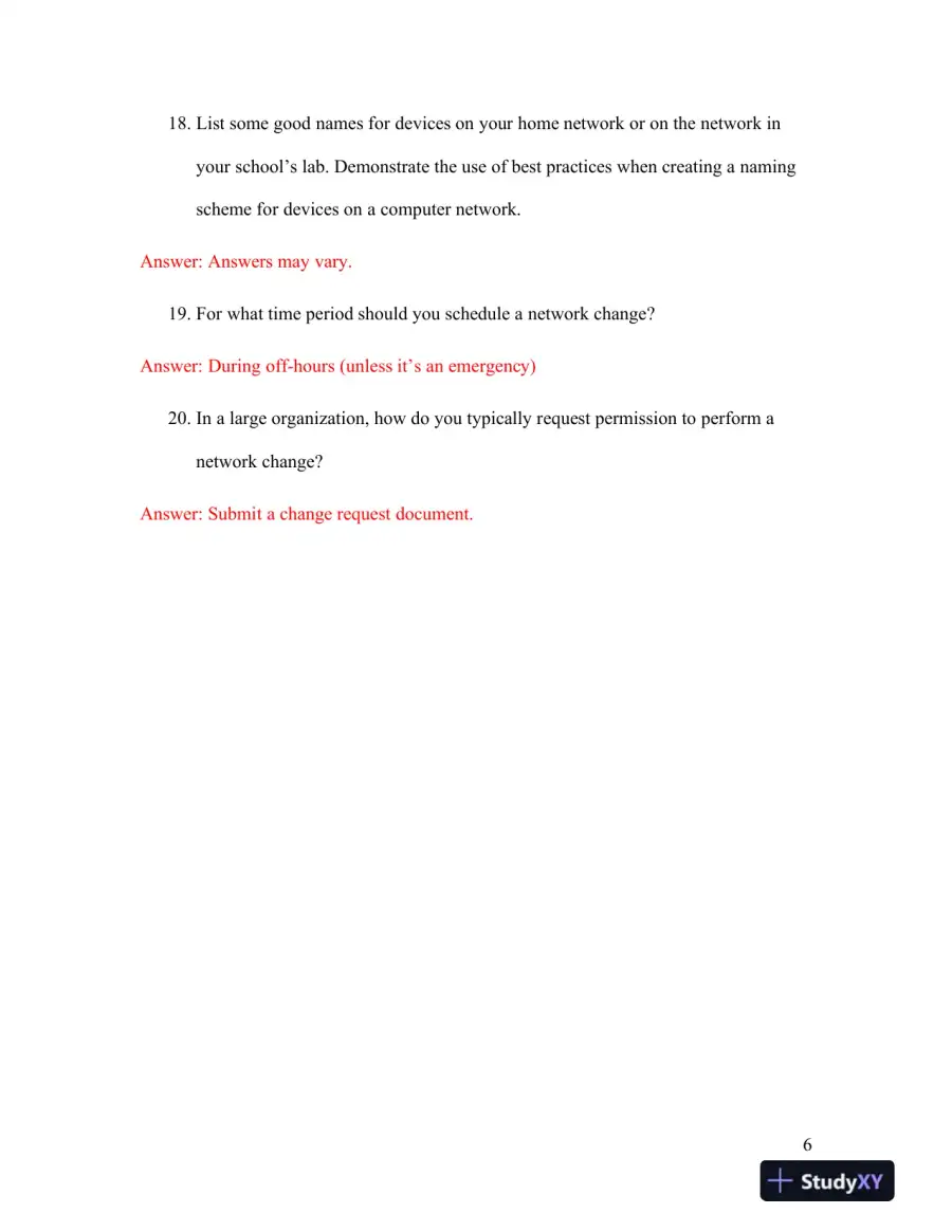 Network+ Guide To Networks, 8th Edition Solution Manual, page 13