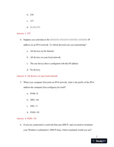Network+ Guide To Networks, 8th Edition Solution Manual - Page 15 preview image