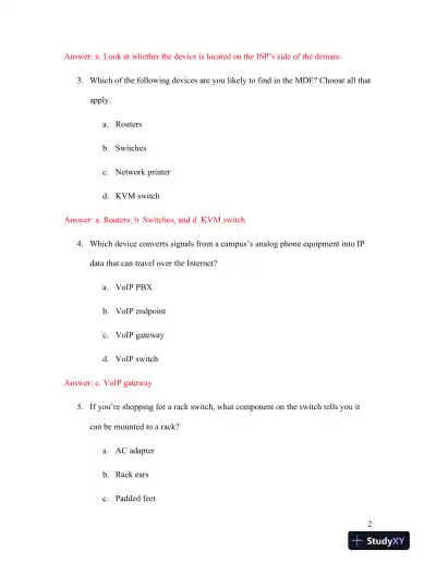Network+ Guide To Networks, 8th Edition Solution Manual - Page 9 preview image