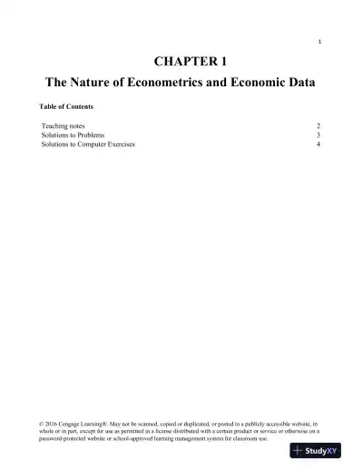 Class Notes for Introductory Econometrics: A Modern Approach , 7th Edition - Page 1 preview image
