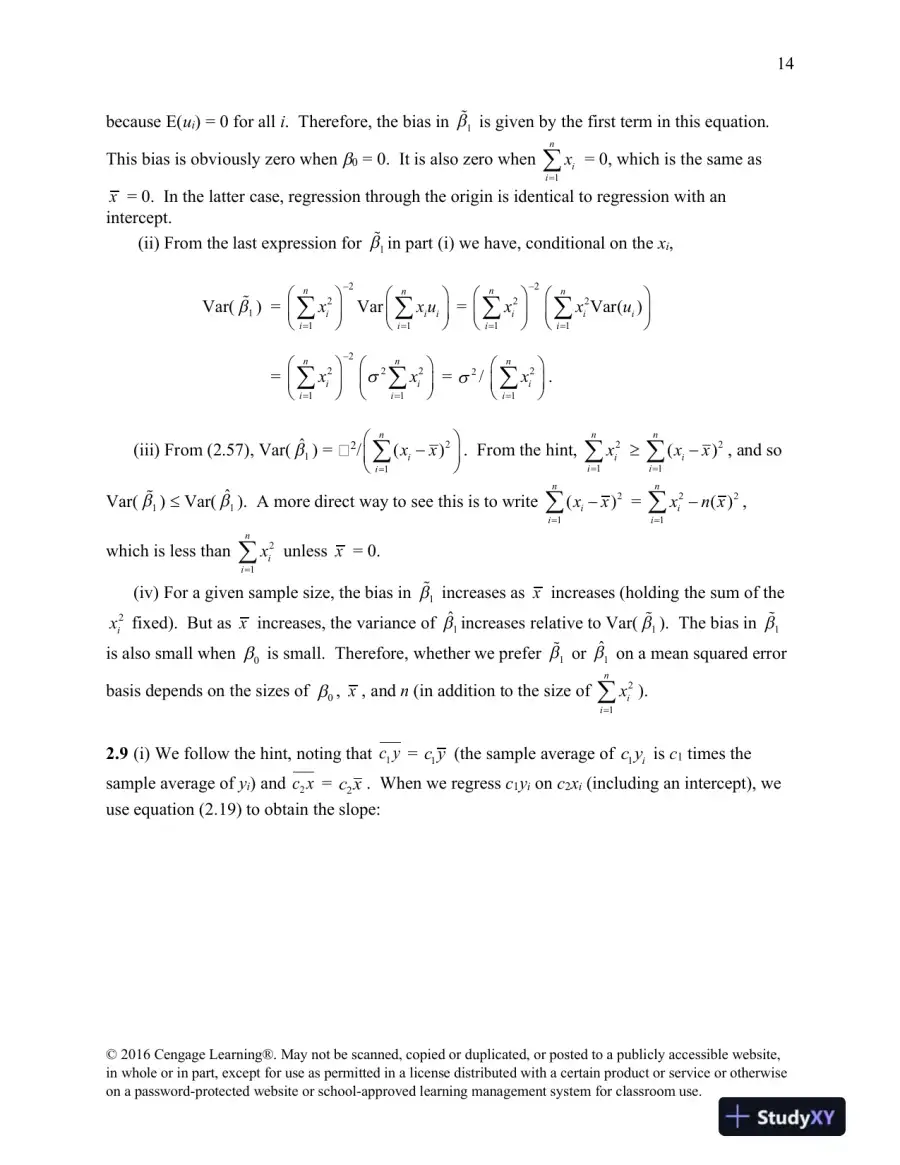 Class Notes for Introductory Econometrics: A Modern Approach , 7th Edition, page 15