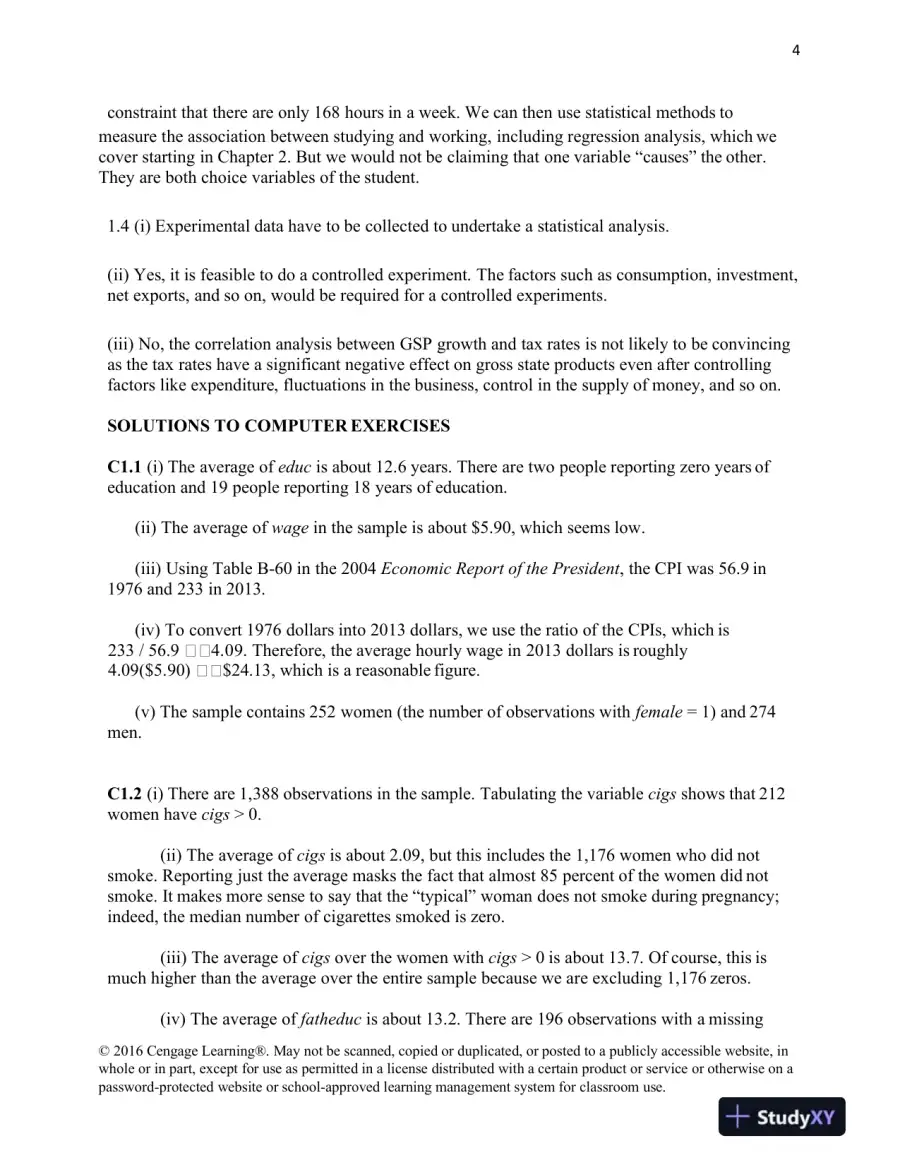 Class Notes for Introductory Econometrics: A Modern Approach , 7th Edition, page 5