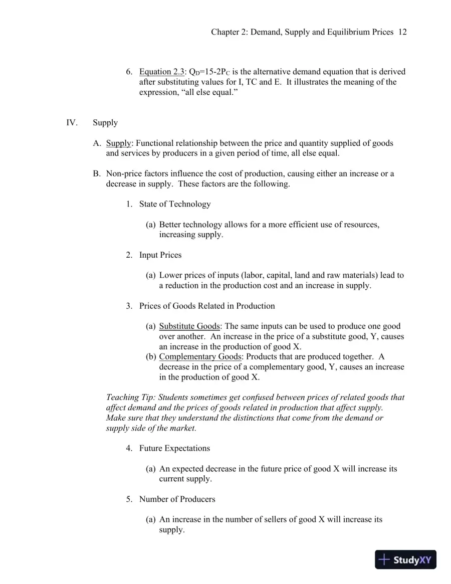 Class Notes for Economics for Managers, 3rd Edition, page 13