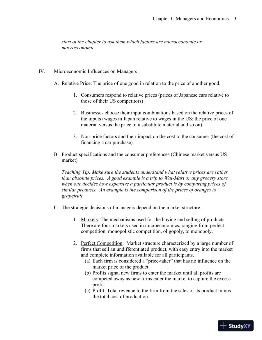 Class Notes for Economics for Managers, 3rd Edition, page 4