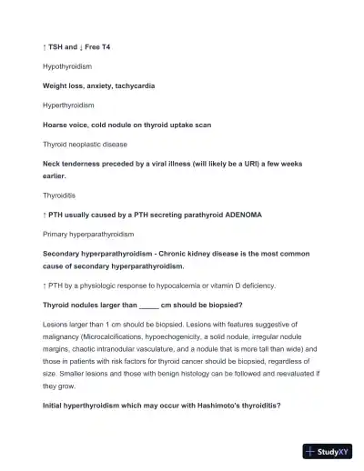 2024-2025 Thyroid Disorders (PEARLS) (Smarty PANCE) with Answers (65 Solved Questions) - Page 3 preview image