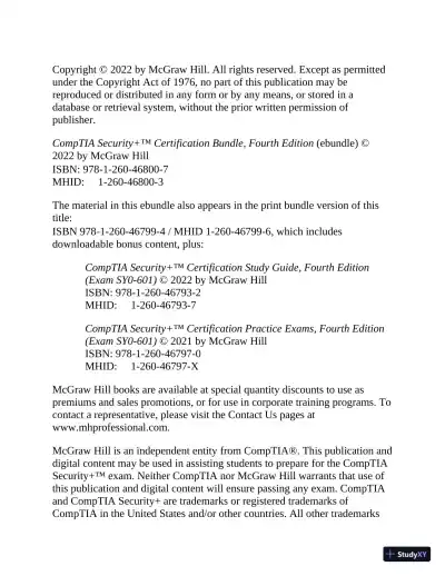 CompTIA Security+ SY0-601 Exam Certification Bundle, 4th Edition (2021) - Page 5 preview image