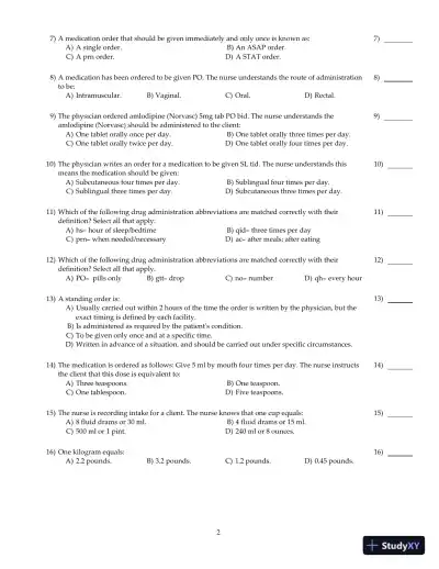 Test Bank For Core Concepts in Pharmacology, 3rd Edition - Page 12 preview image