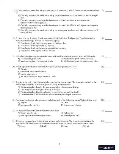 Test Bank For Core Concepts in Pharmacology, 3rd Edition - Page 13 preview image