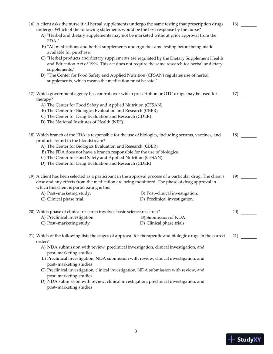 Test Bank For Core Concepts in Pharmacology, 3rd Edition, page 4