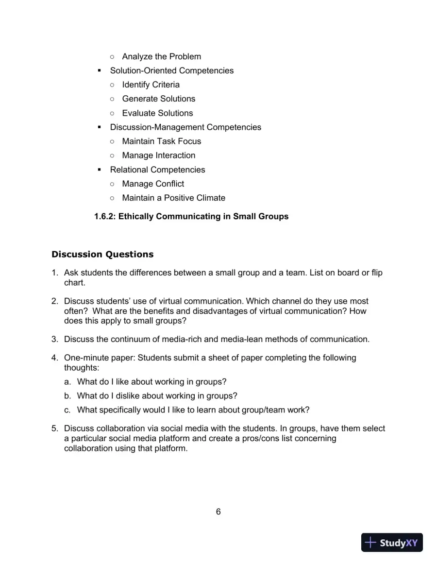 Communicating in Small Groups: Principles and Practices, 12th Edition Test Bank, page 7