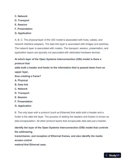 2024-2025 NET + n10-008 Practice Exam with Answers (202 Solved Questions) - Page 8 preview image