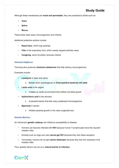 Microbiology - Nonspecific Body Defense - Page 2 preview image