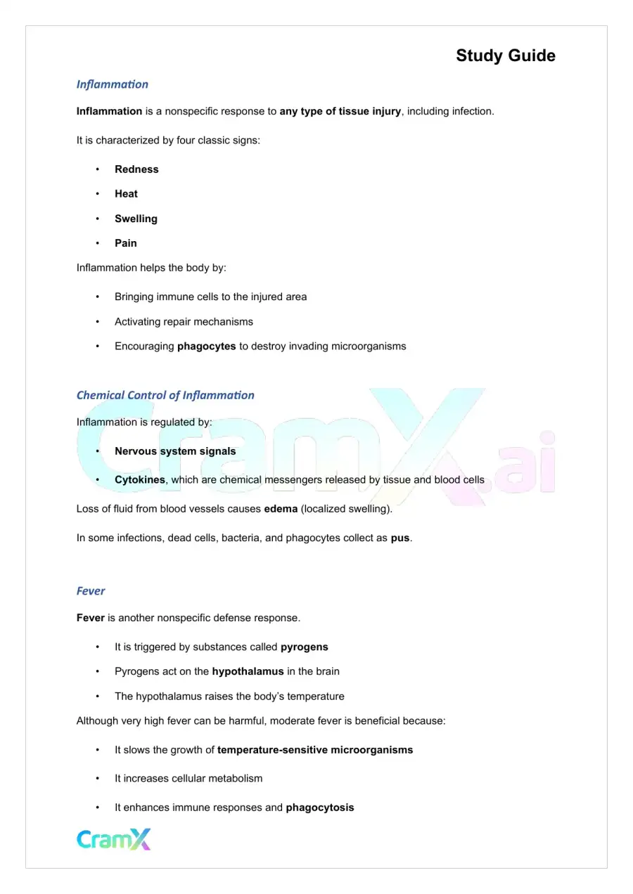 Microbiology - Nonspecific Body Defense, page 3