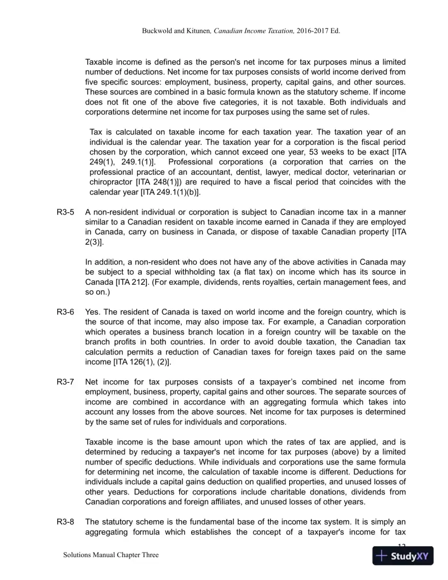 Canadian Income Taxation 2016/2017 Edition Solution Manual, page 13