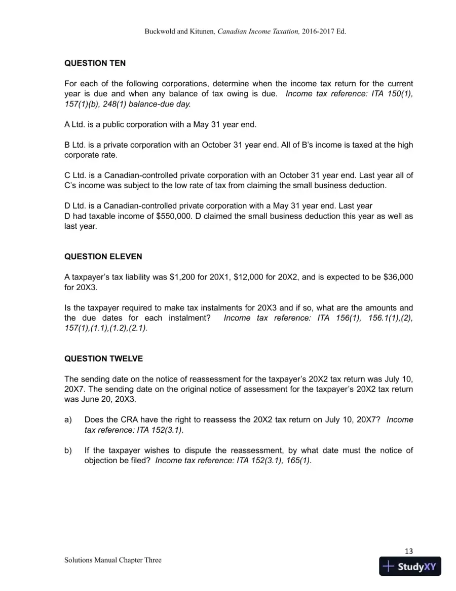 Canadian Income Taxation 2016/2017 Edition Solution Manual, page 19