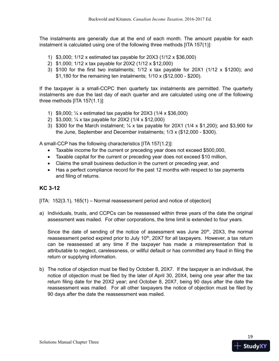 Canadian Income Taxation 2016/2017 Edition Solution Manual, page 25