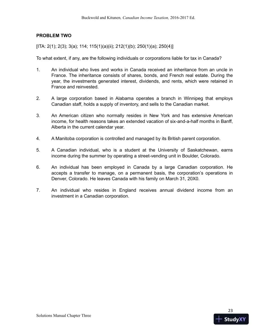 Canadian Income Taxation 2016/2017 Edition Solution Manual, page 29