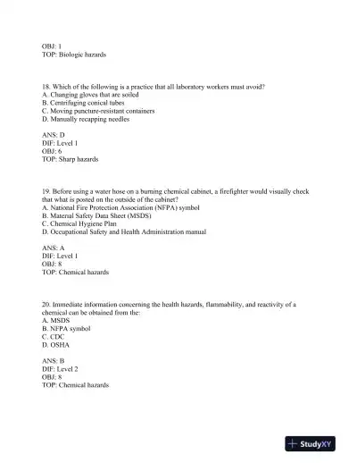 Test Bank For Urinalysis and Body Fluids, 6th Edition - Page 7 preview image