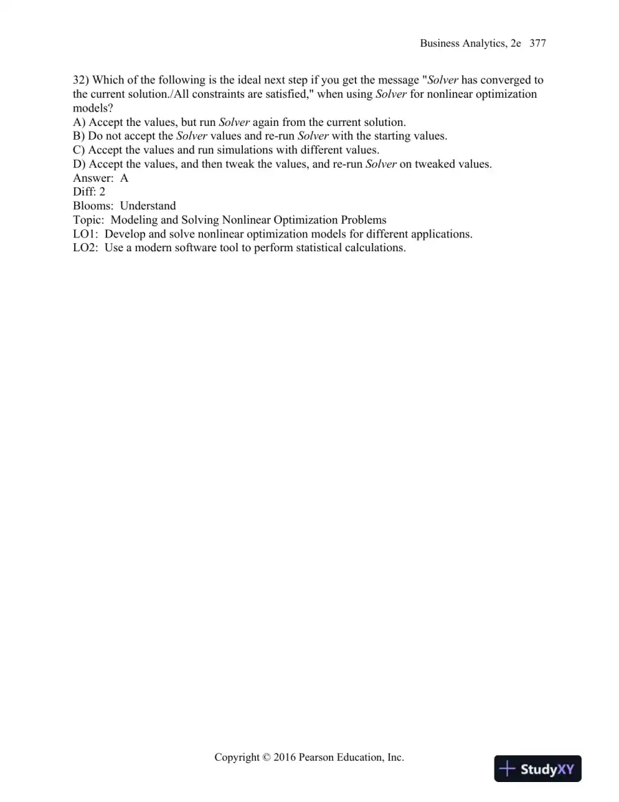 Business Analytics, 2nd Edition Test Bank, page 14